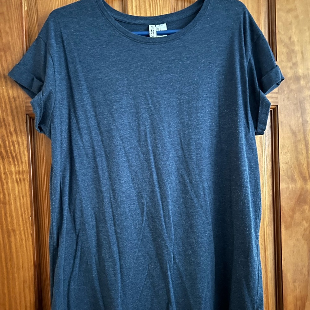 H&M Blue Heather Tshirt Dress Size M
